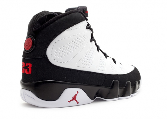 air jordan 9 white red black