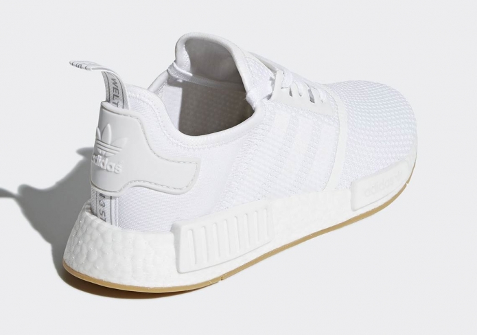 white nmd with gum bottom