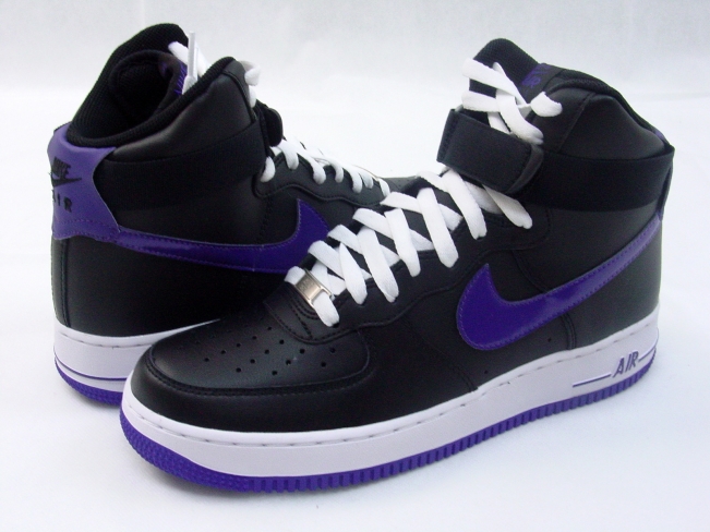 purple black air force ones