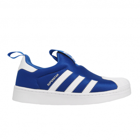 blue and white adidas superstar