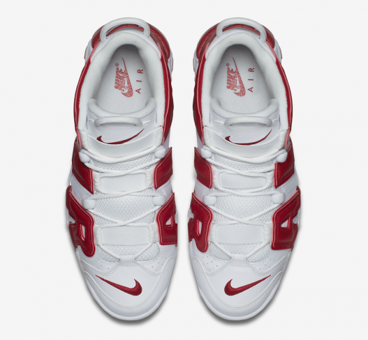 nike air more uptempo white red