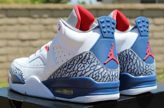 son of mars jordans blue and yellow
