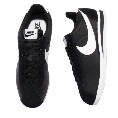 black nike cortez nylon