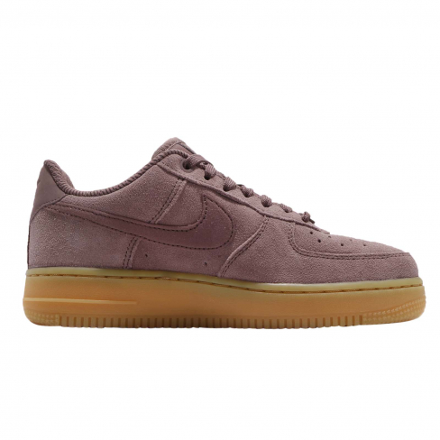 nike mauve air force 1 trainers with gum sole