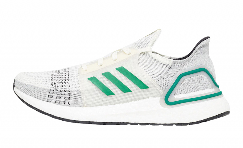 white and green ultra boost
