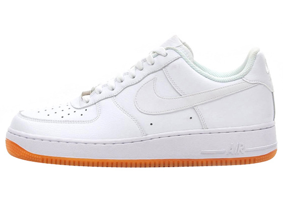 white air forces with gum bottoms