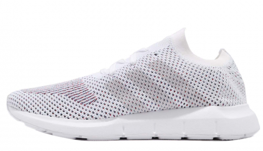 The adidas Swift Run Primeknit Just Dropped In Triple White •