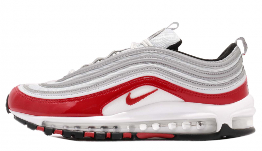 Look For The Nike Air Max 97 Pure Platinum University Red Now 