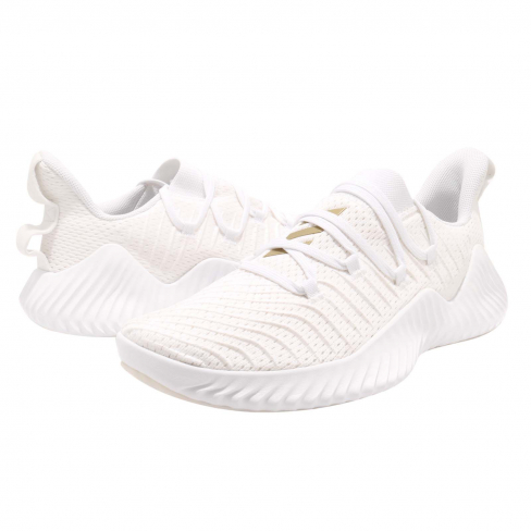 adidas running alphabounce trainers in off white