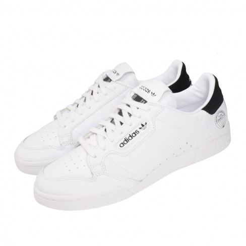 adidas continental 80 white white black