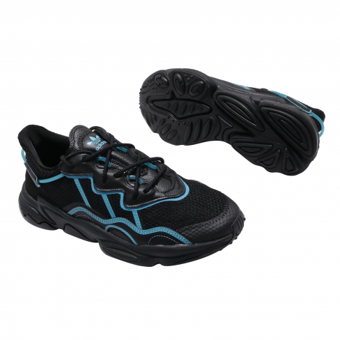 adidas ozweego core black bright cyan