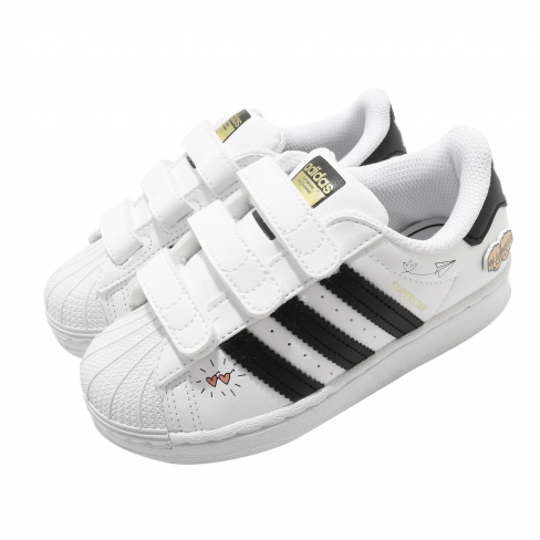 adidas Superstar CF GS Footwear White Core Black Gold Metallic ...