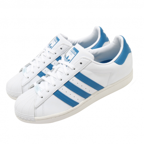 adidas superstar white blue