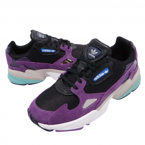adidas falcon black purple