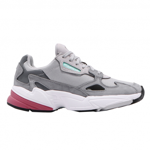 adidas falcon trainers grey two trace maroon