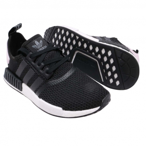 nmd r1 grey three cloud white core black