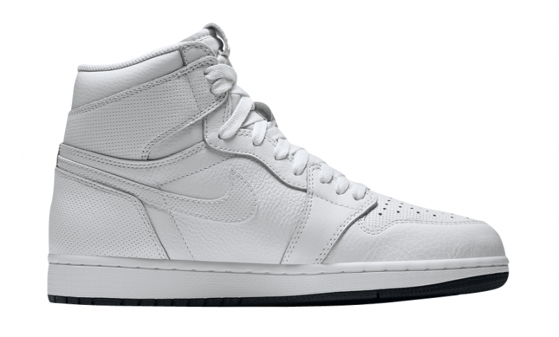 white perforated jordan 1