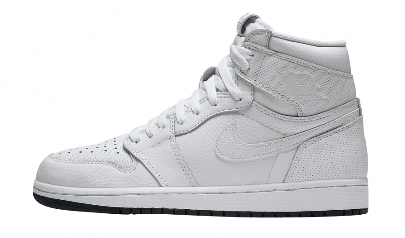 air jordan 1 retro high og white perforated