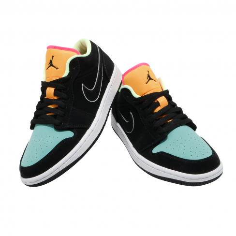 jordan 1 low black aurora green