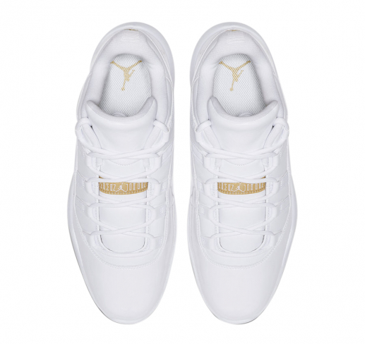 jordan 11 low white and gold