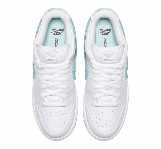 nike dunk diamond white