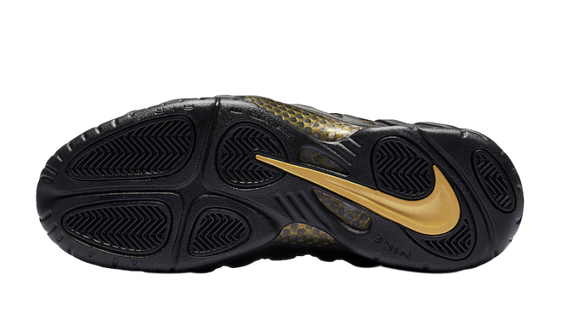 nike black and gold foamposite
