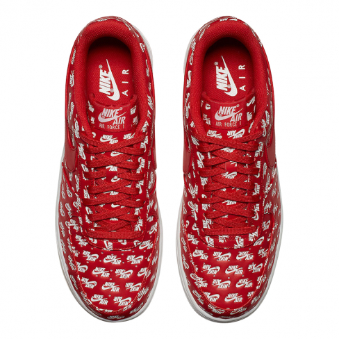 nike air force 1 all over logo red
