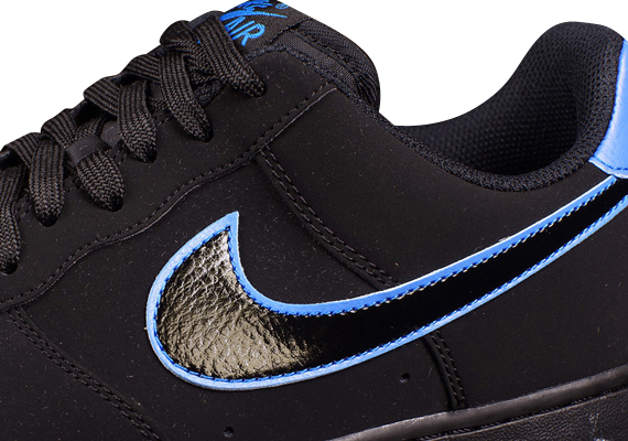 nike air force 1 low blue and black