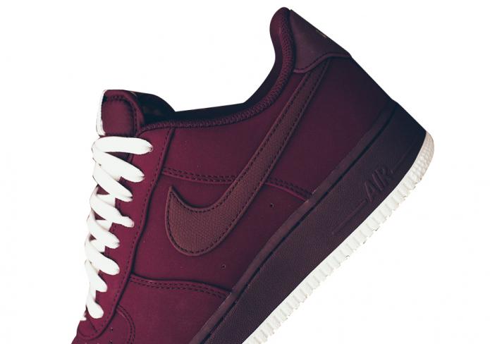 maroon and black air force ones