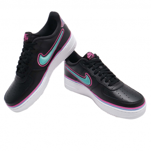 air force 1 low sport nba black blue gale laser fuchsia