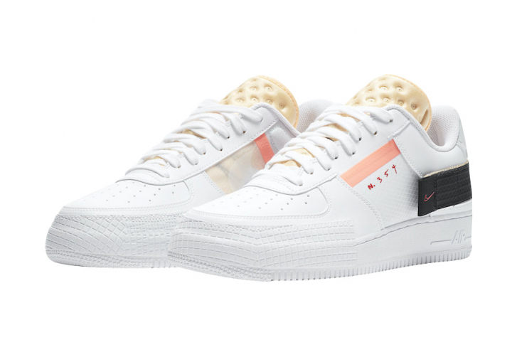 nike air force 1 type white melon tint
