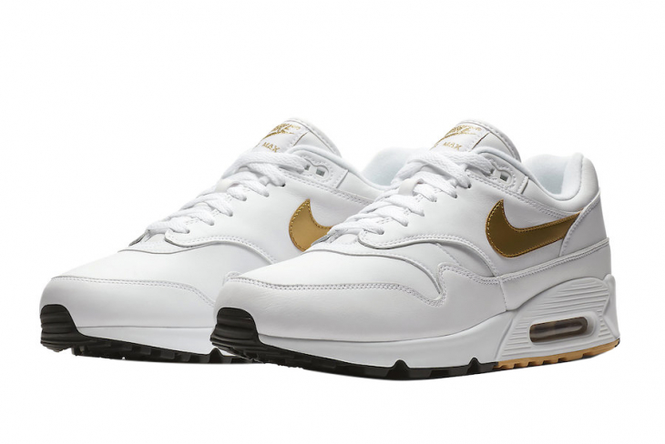 air max 1 white and gold
