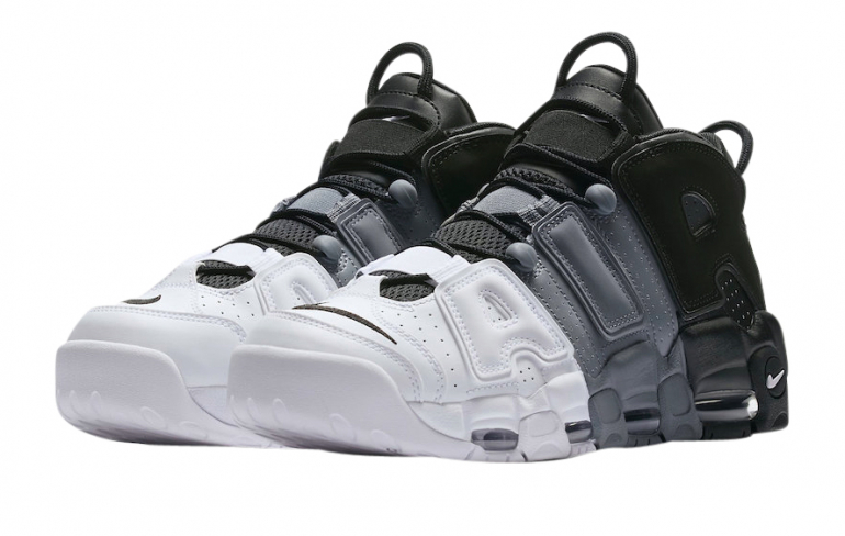 air more uptempo tri color black grey white