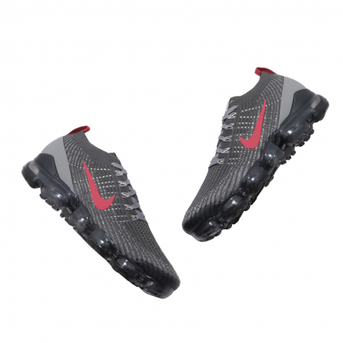 nike air vapormax flyknit 3 grey track red