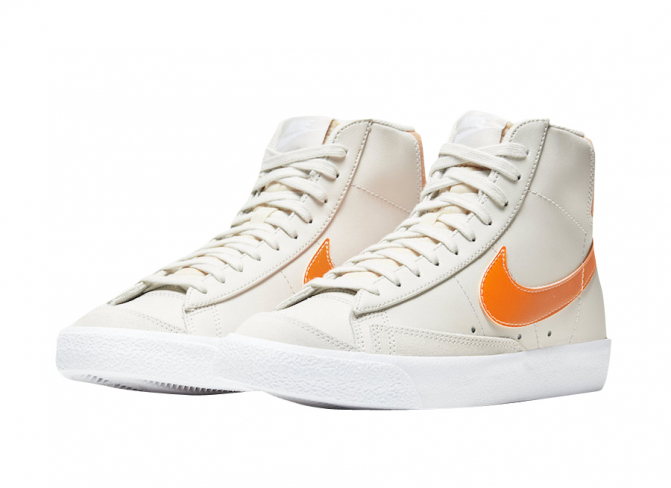 nike blazer mid 77 light bone orange