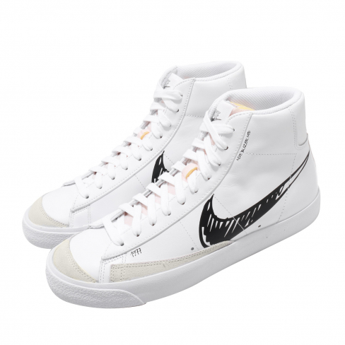 nike blazer mid white and black