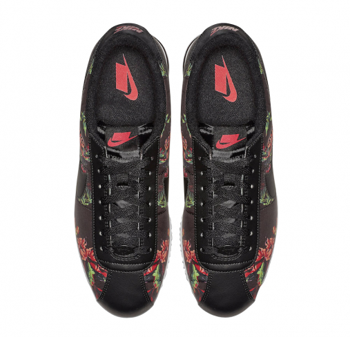 nike cortez floral black