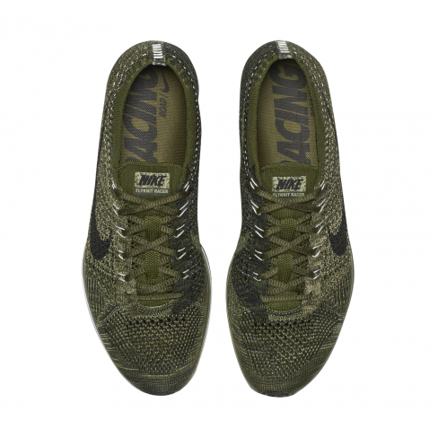 nike flyknit racer rough green
