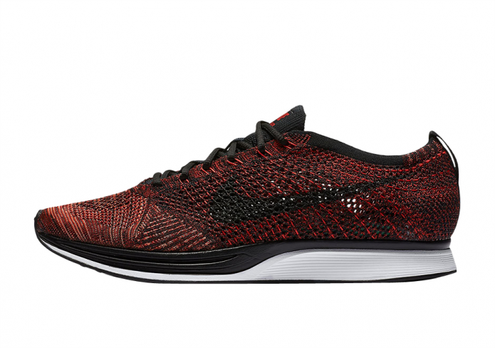 nike flyknit racer red and black