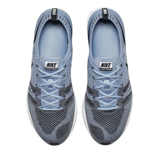 nike flyknit trainer grey blue