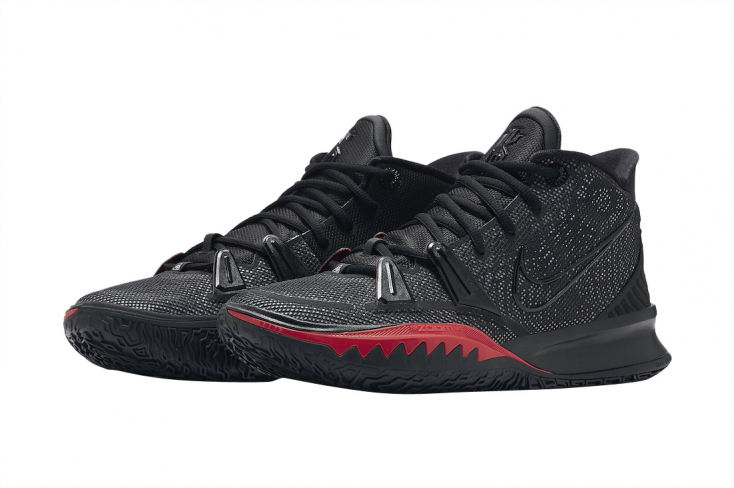 kyrie 7 low black and red