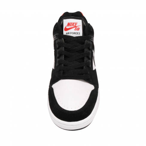 nike sb air force 2 low black white habanero red