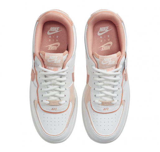 nike air force 1 white coral pink