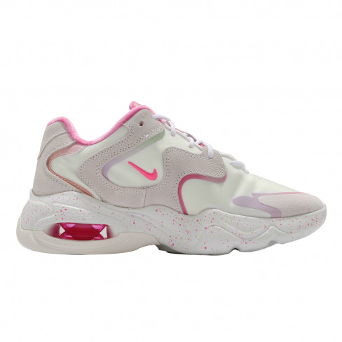 nike air max 2x trainers in white and pink