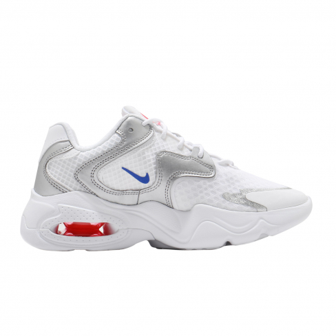 white air max with clear blue bottom