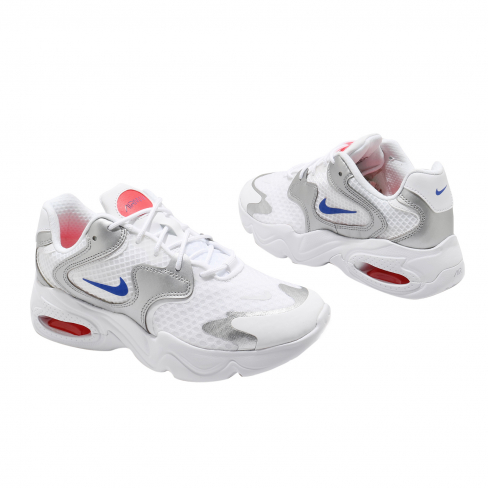 white air max with clear blue bottom