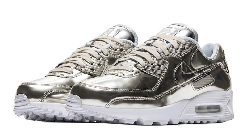 nike air max 90 silver