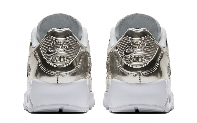 nike air max shiny silver