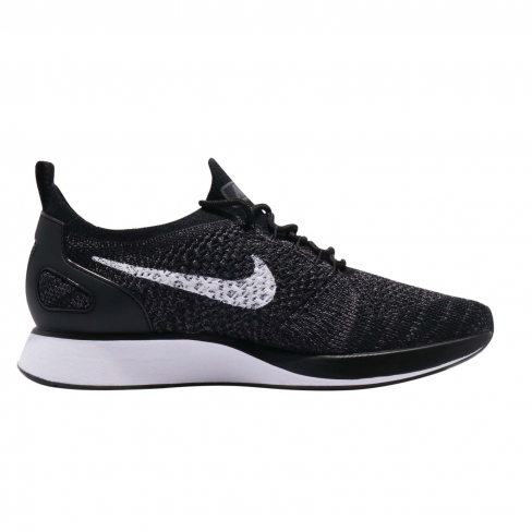 nike mariah flyknit racer black white