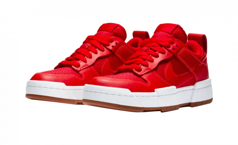 dunk low disrupt red white